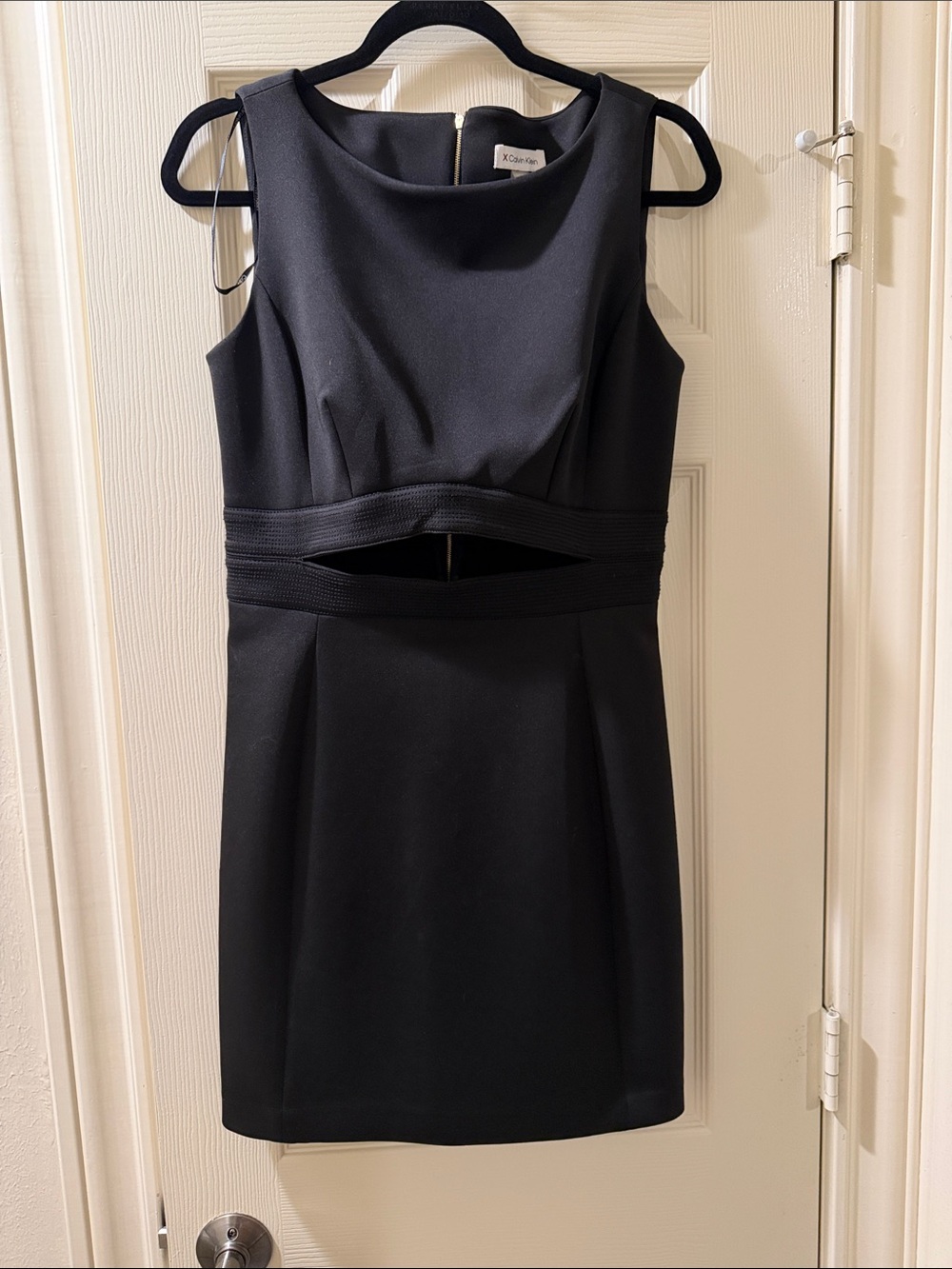 Calvin Klein Black Sleeveless Cutout Sheath Mini Dress